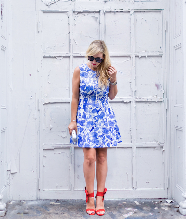 NYC blue floral dress