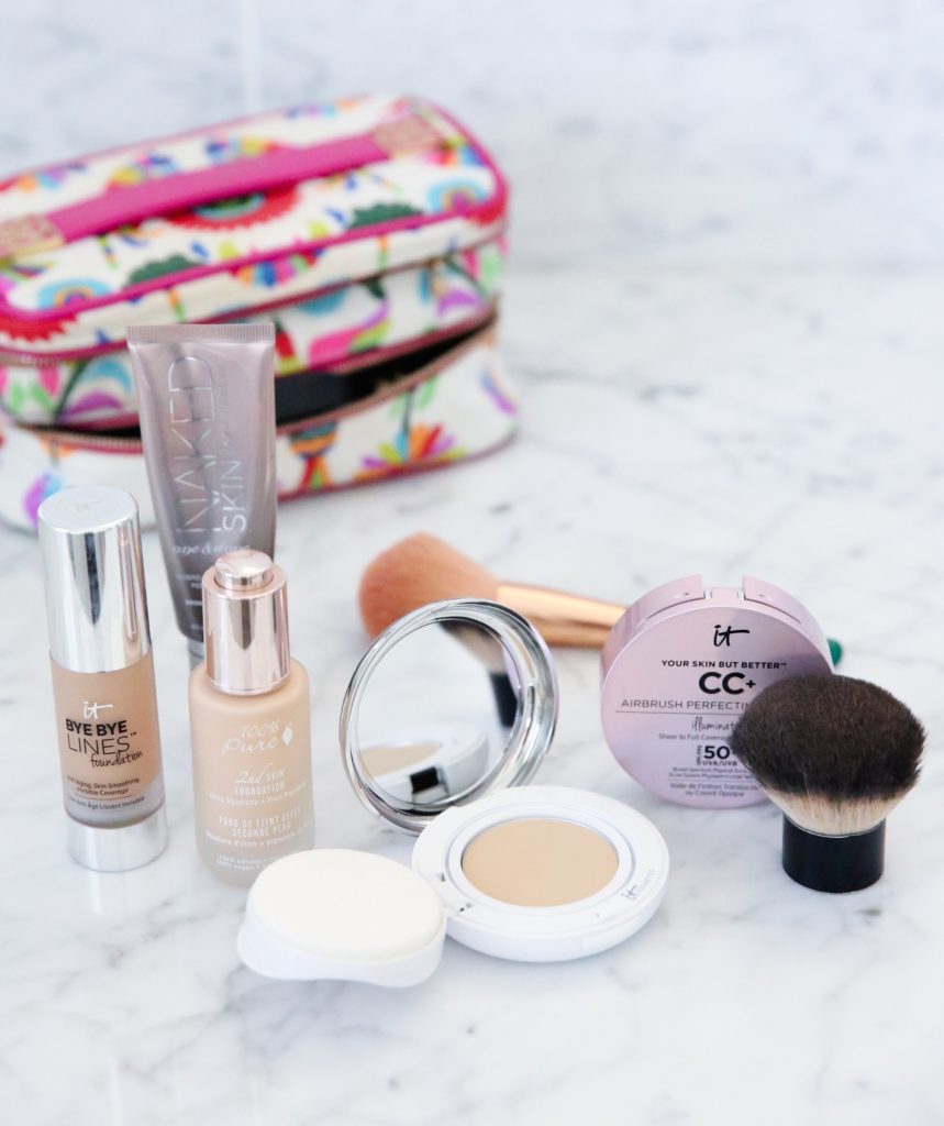 Five favorite foundations from IT Cosmetics, Urban Decay, 100% Pure, and bareMinerals.