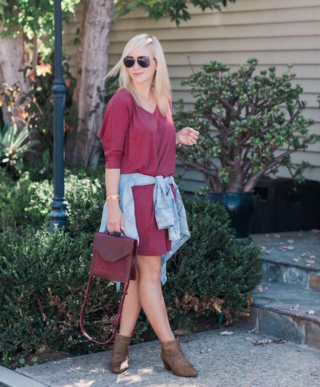Fashion blogger Nikki Prendergast in a (FASHION) ABLE dress and bag with leopard booties
