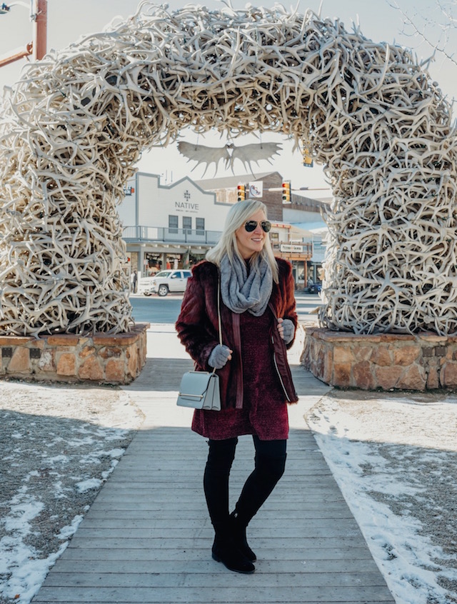 Elk antler arches in Jackson Hole, Wyoming