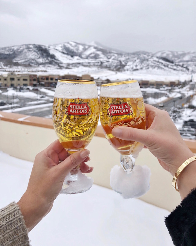 Stella Artois cheers in Park City, Utah