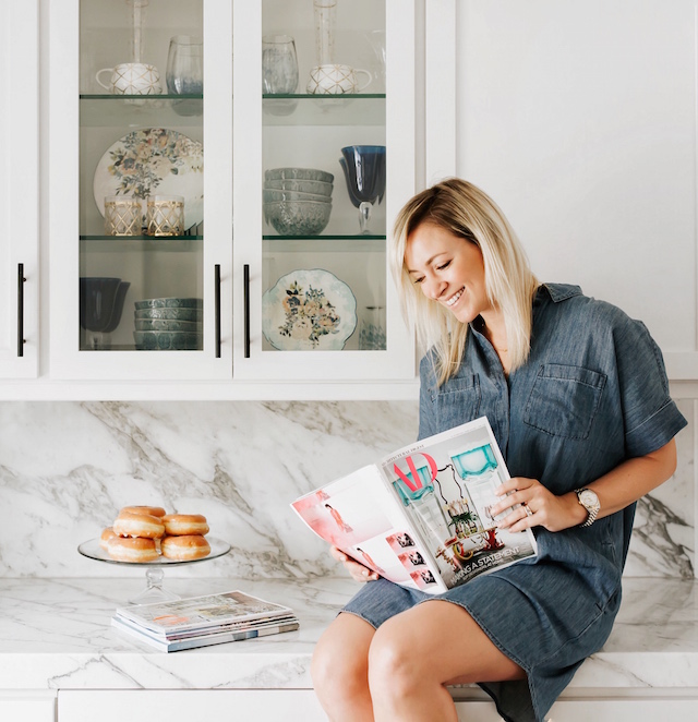 All white kitchen with Calacatta marble countertops | My Style Diaries blogger Nikki Prendergast