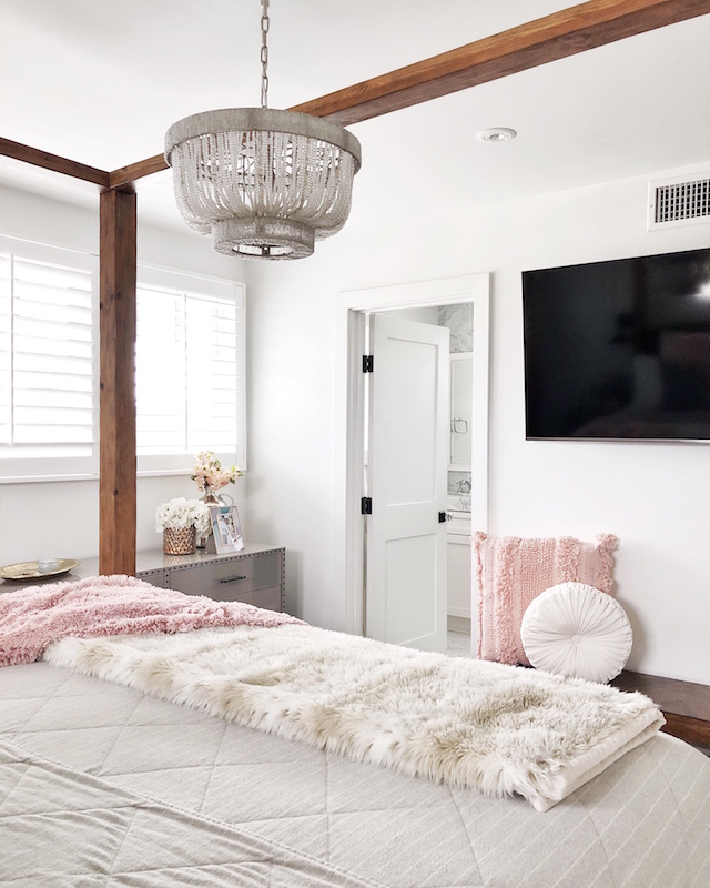 All white master bedroom | My Style Diaries blogger Nikki Prendergast